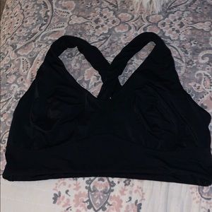 Black sports bra with strappy back!